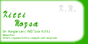 kitti mozsa business card